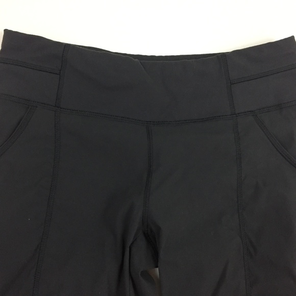 LUCY Dark Gray Ruching Fabric Active Crop Pants - Picture 5 of 8